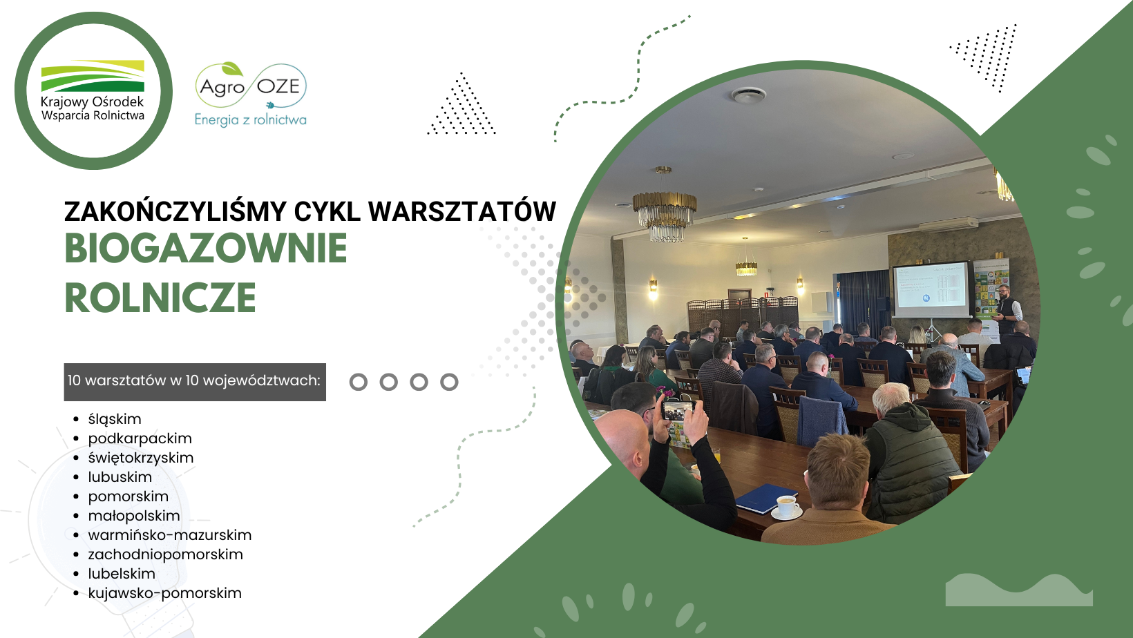 Biogazownie rolnicze – kolejne 10 warsztatów za nami