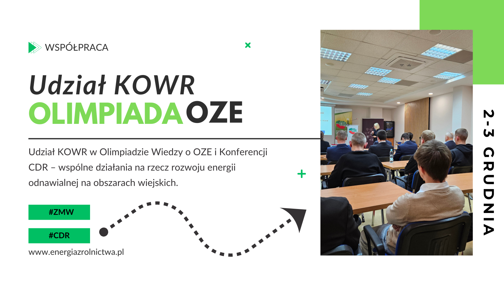 Udział KOWR w Olimpiadzie Wiedzy o OZE i Konferencji CDR – wspólne działania na rzecz rozwoju energii odnawialnej na obszarach wiejskich