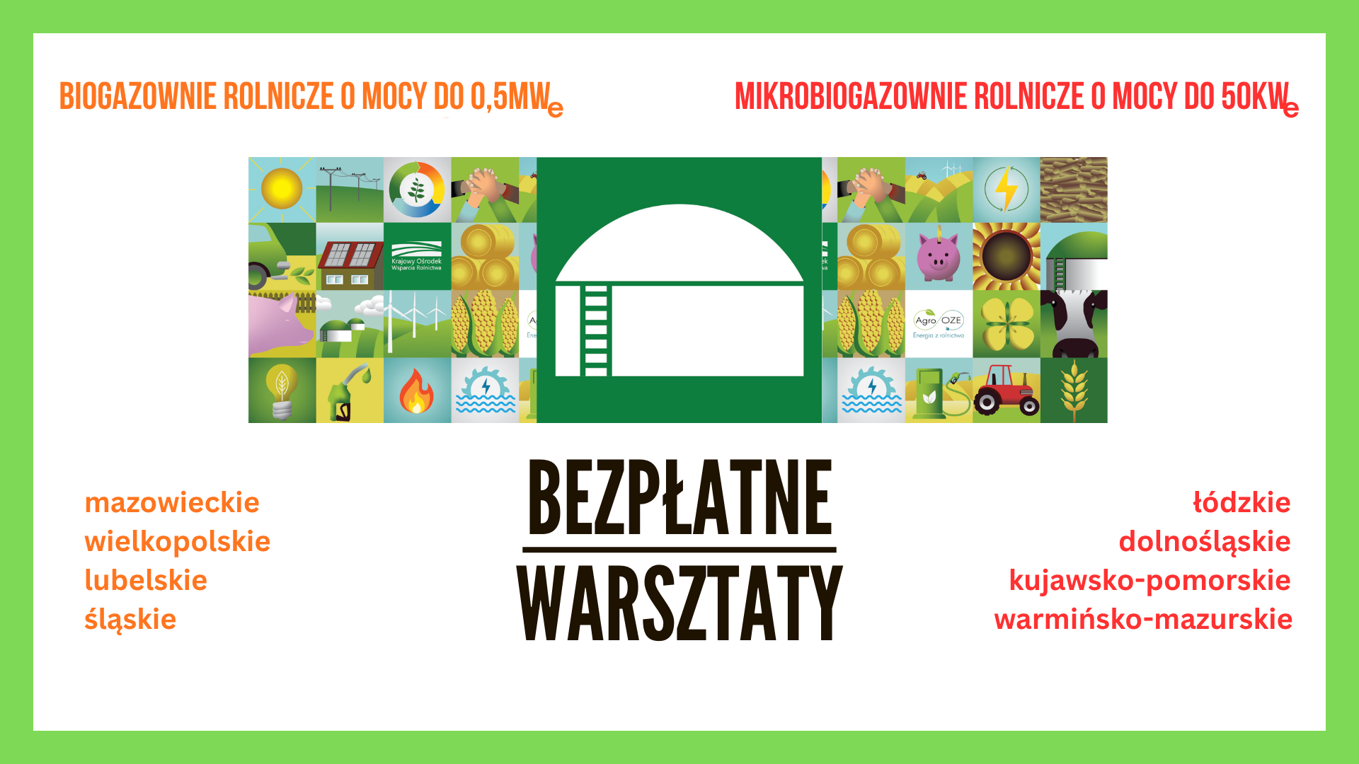 Zapraszamy na warsztaty z tematyki biogazowni rolniczych