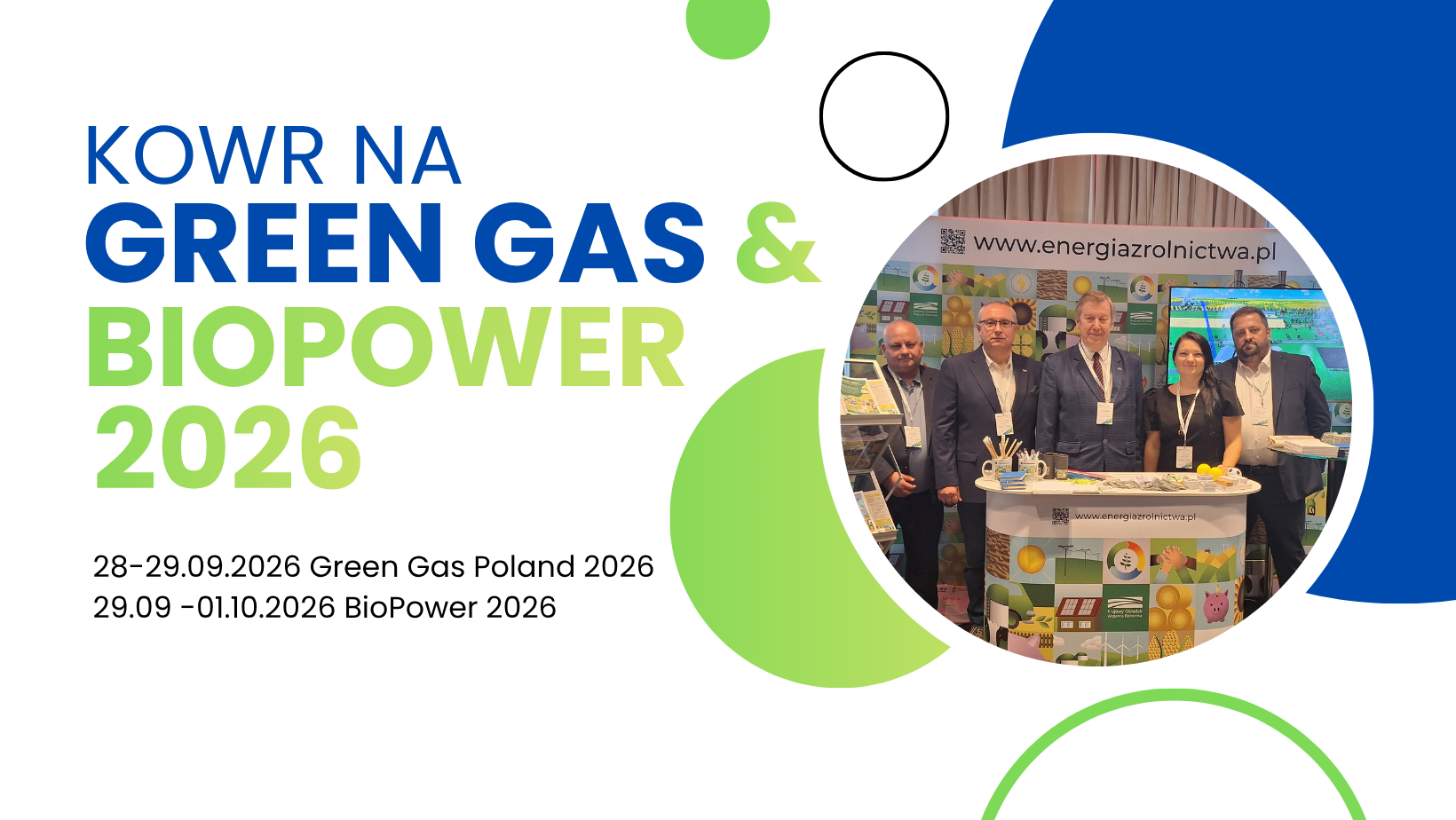 KOWR Partnerem honorowym Green Gas Poland 2026 i BioPower Expo 2026